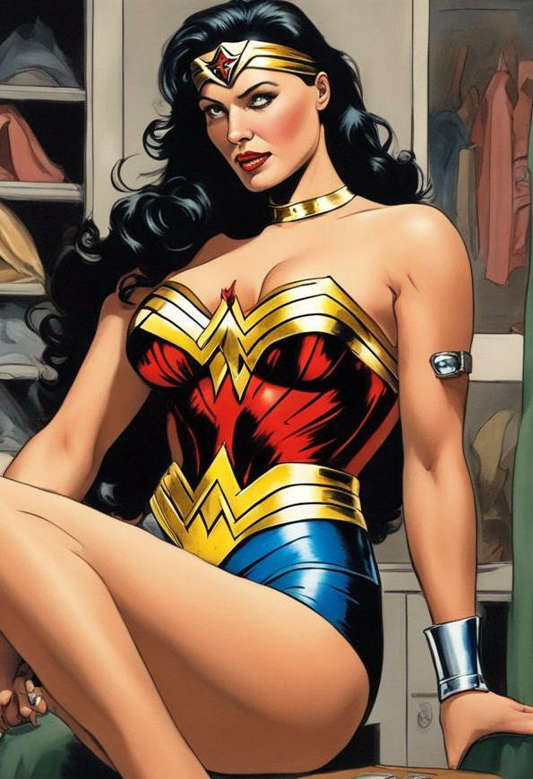 Wonder Woman French Maid High Heels Dark Pantyhose By Jarvik2009 On wonder-woman-french-maid-high-heels-dark-pantyhose-by-jarvik2009-on