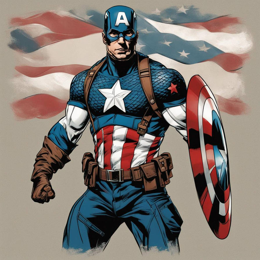 Captain America is red white and blue by mccloud316 on DeviantArt