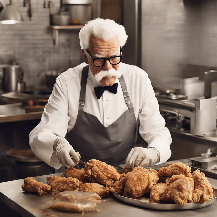 Colonel Randy Chicken Colonel Sanders making his fried chicken 01 by mccloud316 on DeviantArt