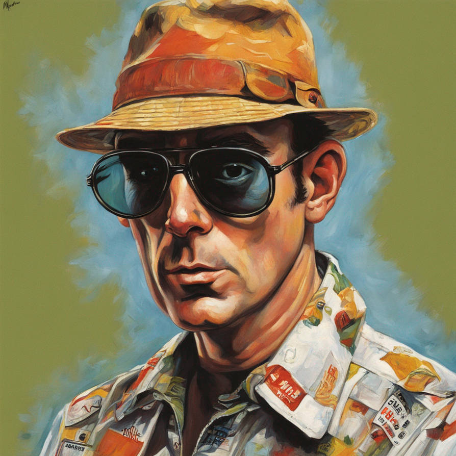 Hunter s Thompson portrait 03 by mccloud316 on DeviantArt