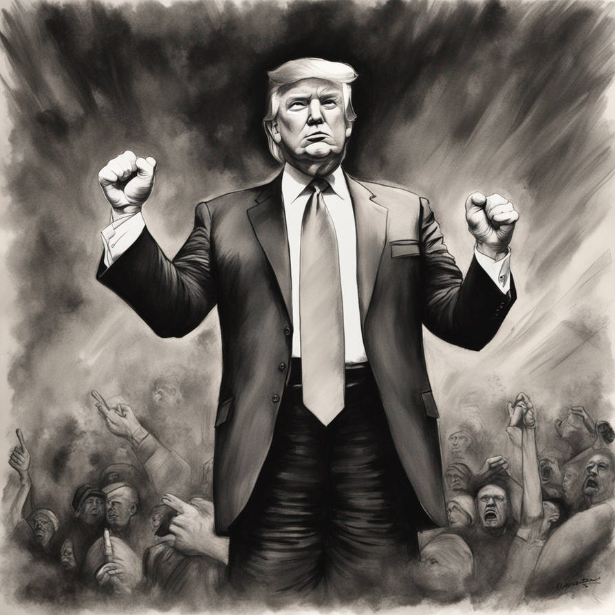 Trump Ink Drawing Charcoal drawing of Donald Trump by mccloud316 on DeviantArt