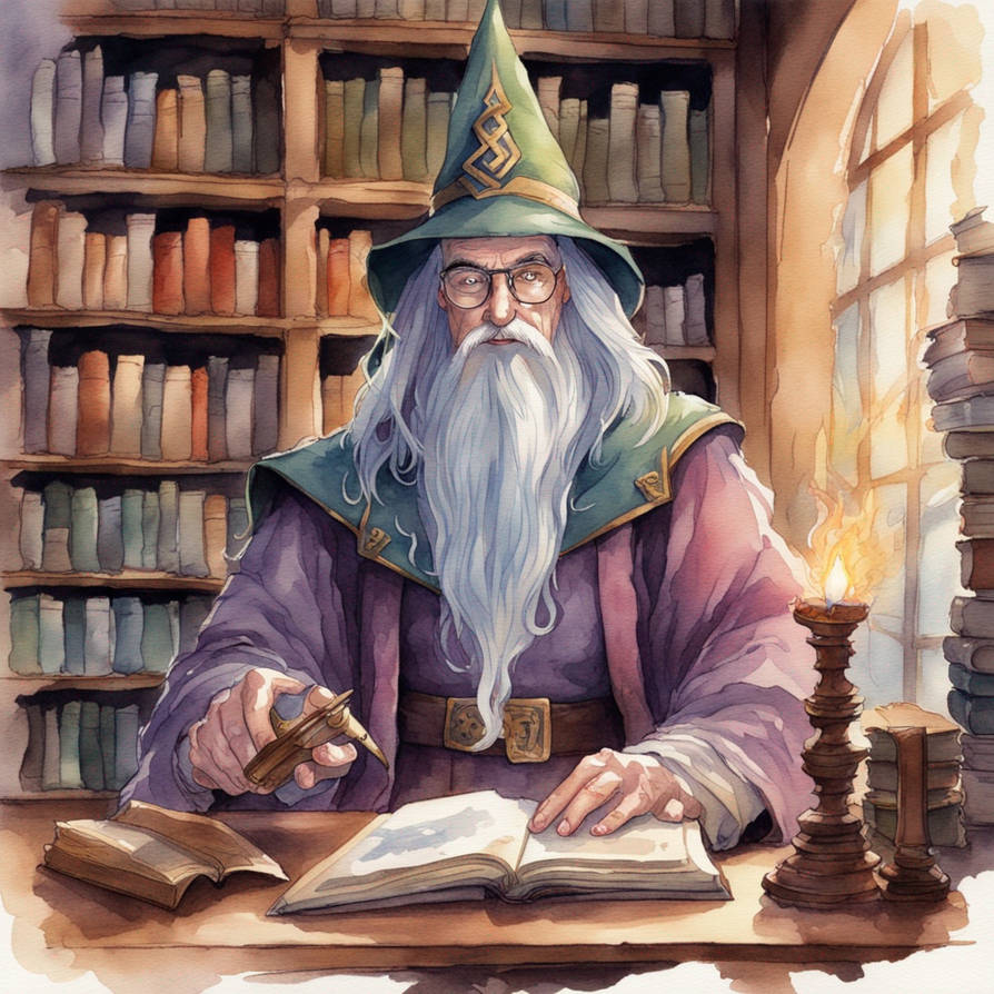 Dnd Wizard Setting Watercolors of classic dungeons and dragons wizard by mccloud316 on ...