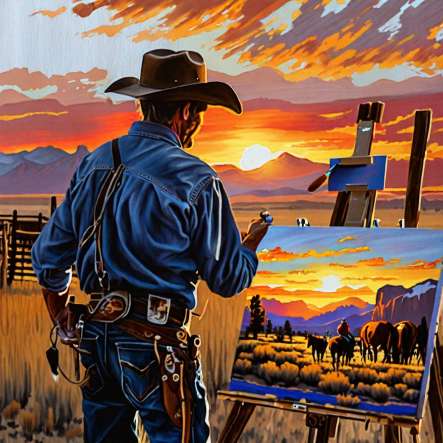 Painting a sunset on a western ranch 19 by mccloud316 on DeviantArt
