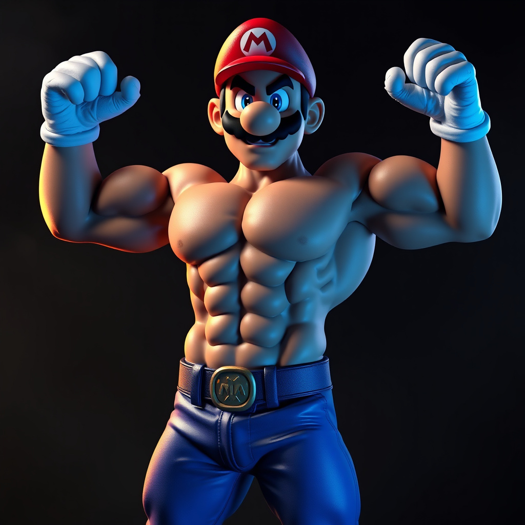 Nintendo Muscle Mario the muscle man by mccloud316 on DeviantArt