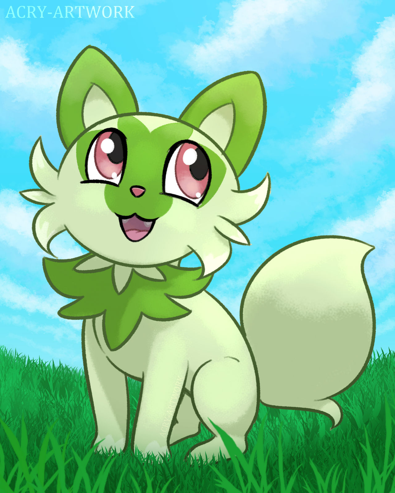 Sprigatito - POKEMON SPOILER by Acry-Artwork on DeviantArt