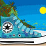 blue converse vector