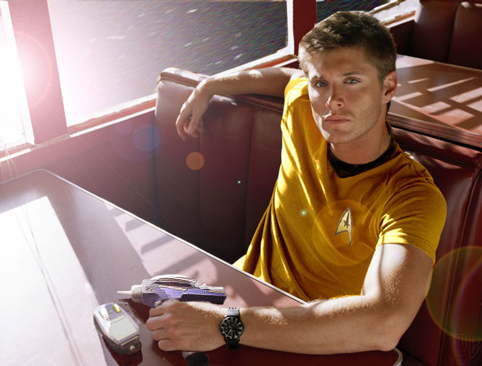 Kirk in a space bistro