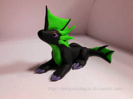 Black and green dragon