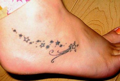 Stars with a shooting star