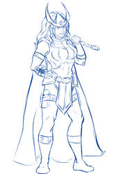 Big Barda commission sketch