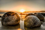 Moeraki Boulders Sunrise by Boindys