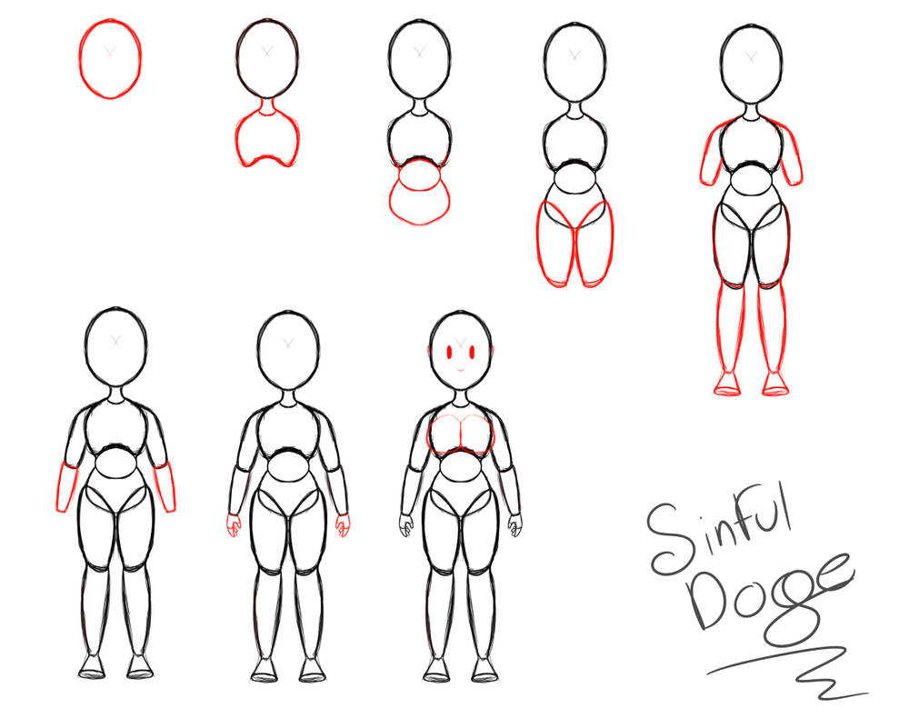 Basic Tutorial Female Body 1 By Sinful Doge On DeviantArt