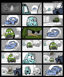 Cars 2 Video Game Storyboards by toonbaboon