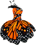 Butterfly Dress Png stock