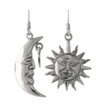 moon and sun ear rings stock