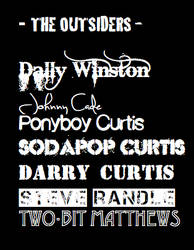 The Outsiders Gang Font Poster