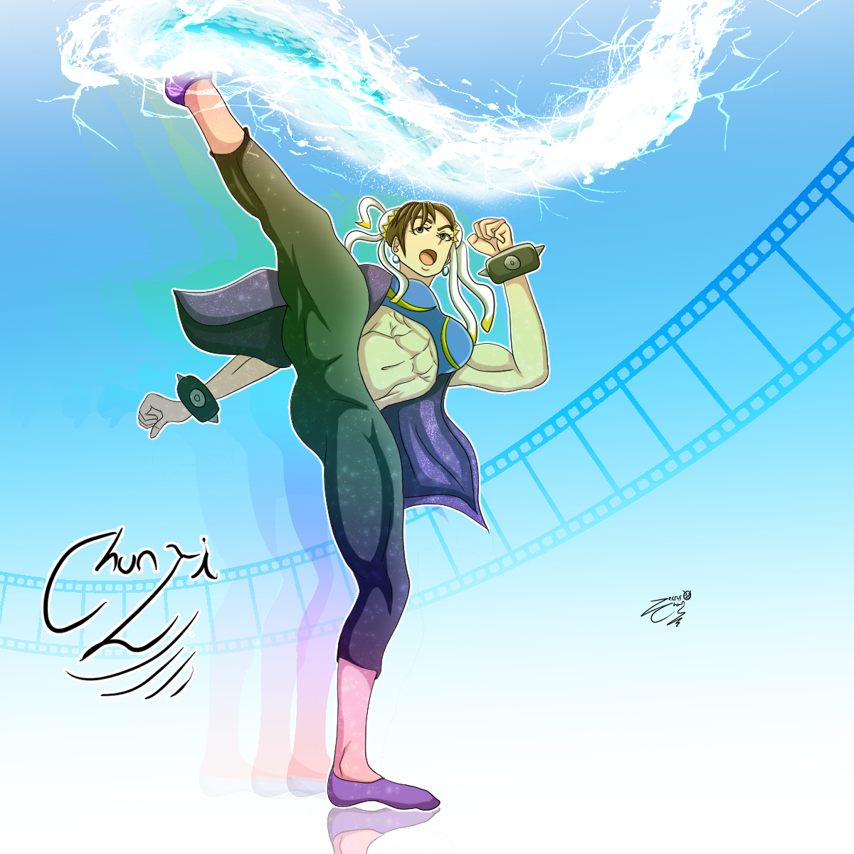 Chun Li Kick Animation Chun Li Super Kick by Zecrus-chan on DeviantArt
