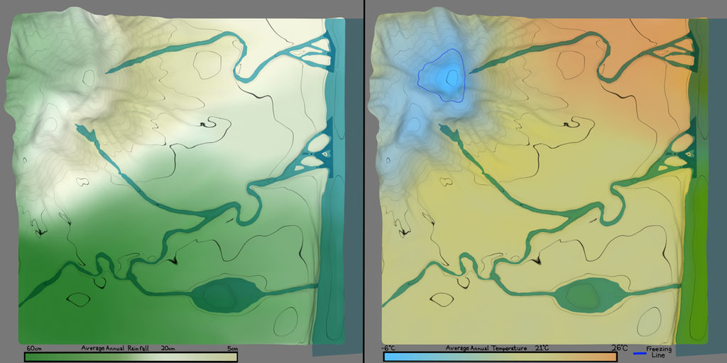 Climate Map Deviantart Daily Art 28 - Climate of The Great Wilderness by Moco13 on DeviantArt