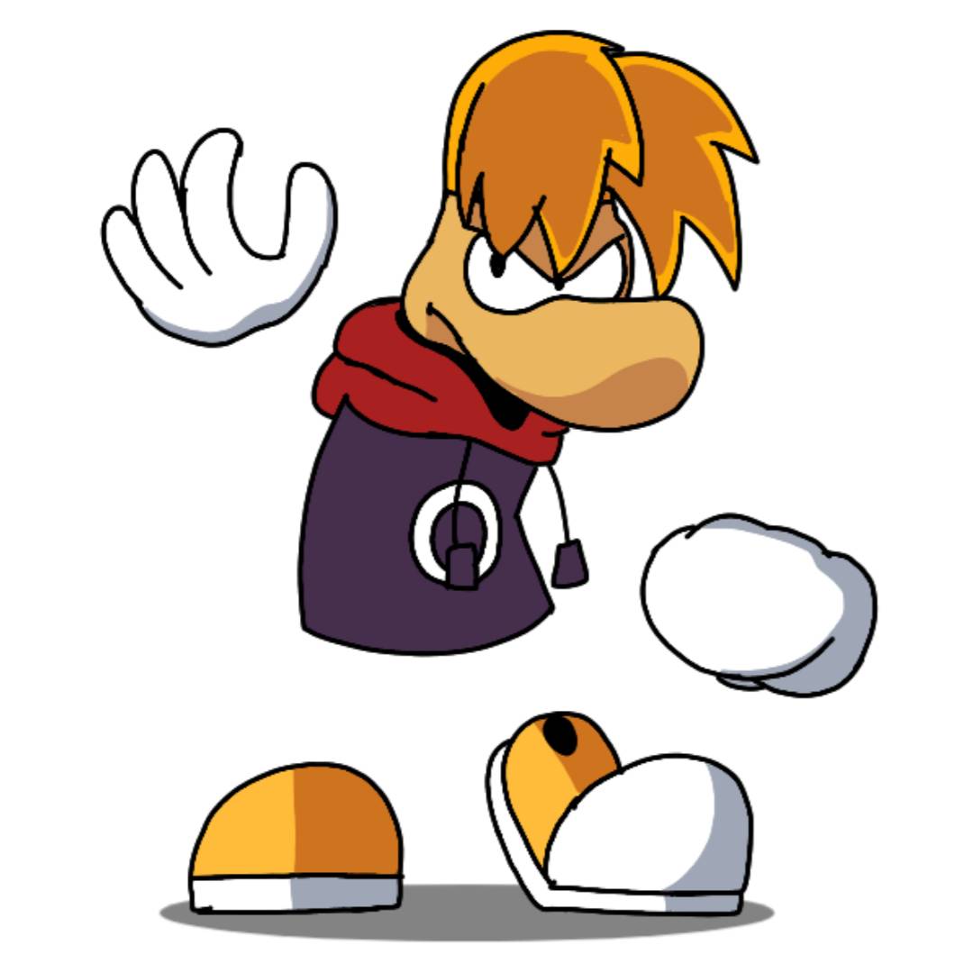 Rayman Sweating Rayman pose fanart by supermelquiworld on DeviantArt