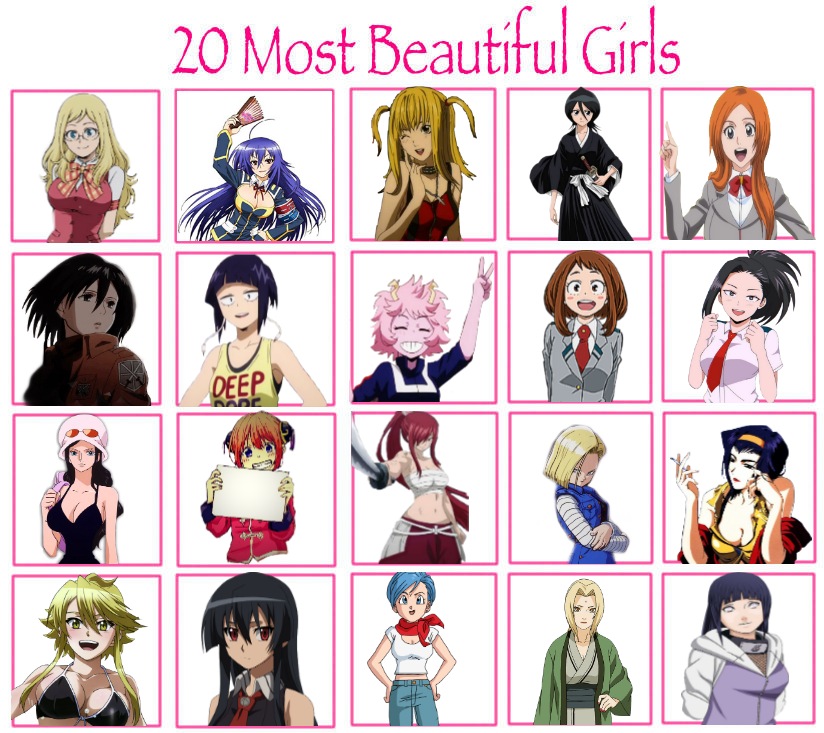 20 MOST BEAUTIFUL GIRLS (ANIME) by Vegeth2002 on DeviantArt 20 MOST BEAUTIFUL GIRLS (ANIME) by Vegeth2002 on DeviantArt