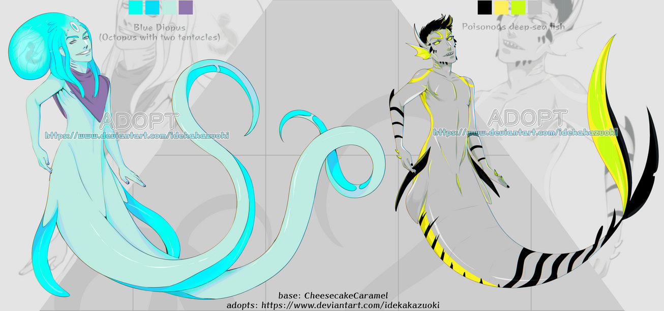 Mermans - animated adoptables auction (OPEN 1) by IdeoGin on DeviantArt