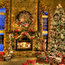 Christmas Family Room HDR