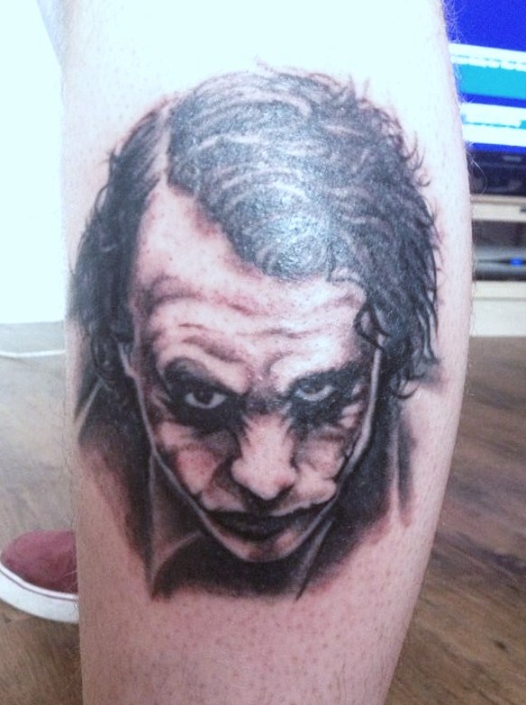 Joker Tattoo Heath Ledger.