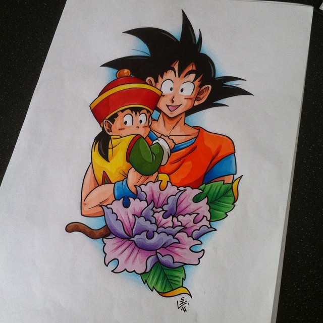 Gohan and Goku Tattoo Design by Hamdoggz on DeviantArt