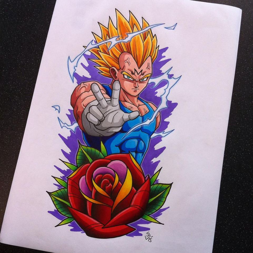 Majin Vegeta Tattoo Design