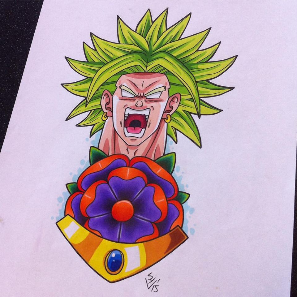 Broly Tattoo Design