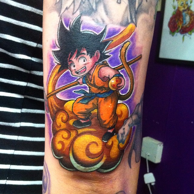 Kid Goku on Nimbus Tattoo by Hamdoggz on DeviantArt