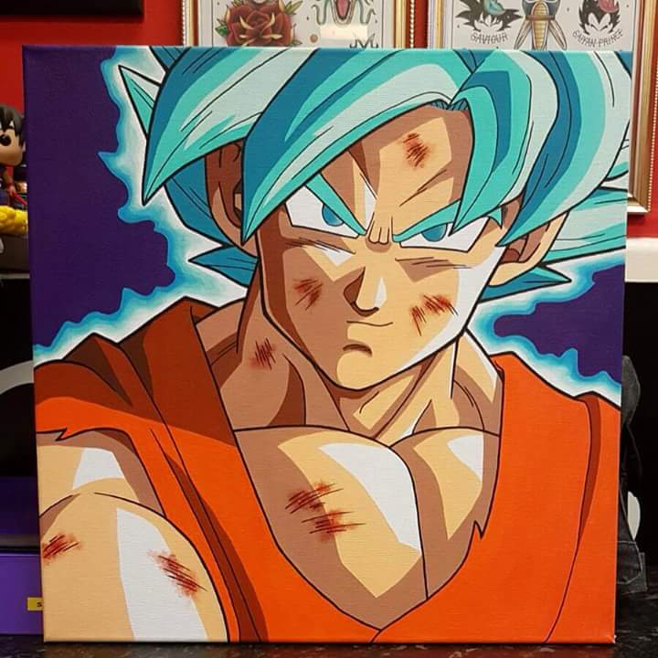 Painting of Goku Super Saiyajin Blue. — Steemit