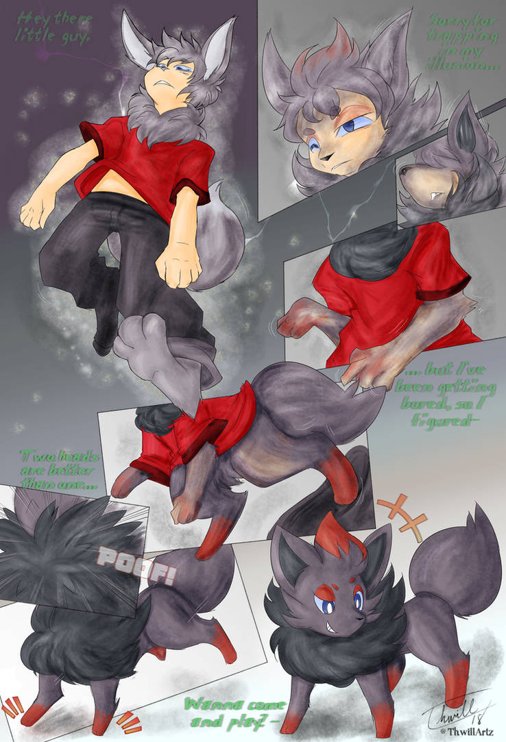 Zorua TF -Transformation Commission- by Thwill on DeviantArt