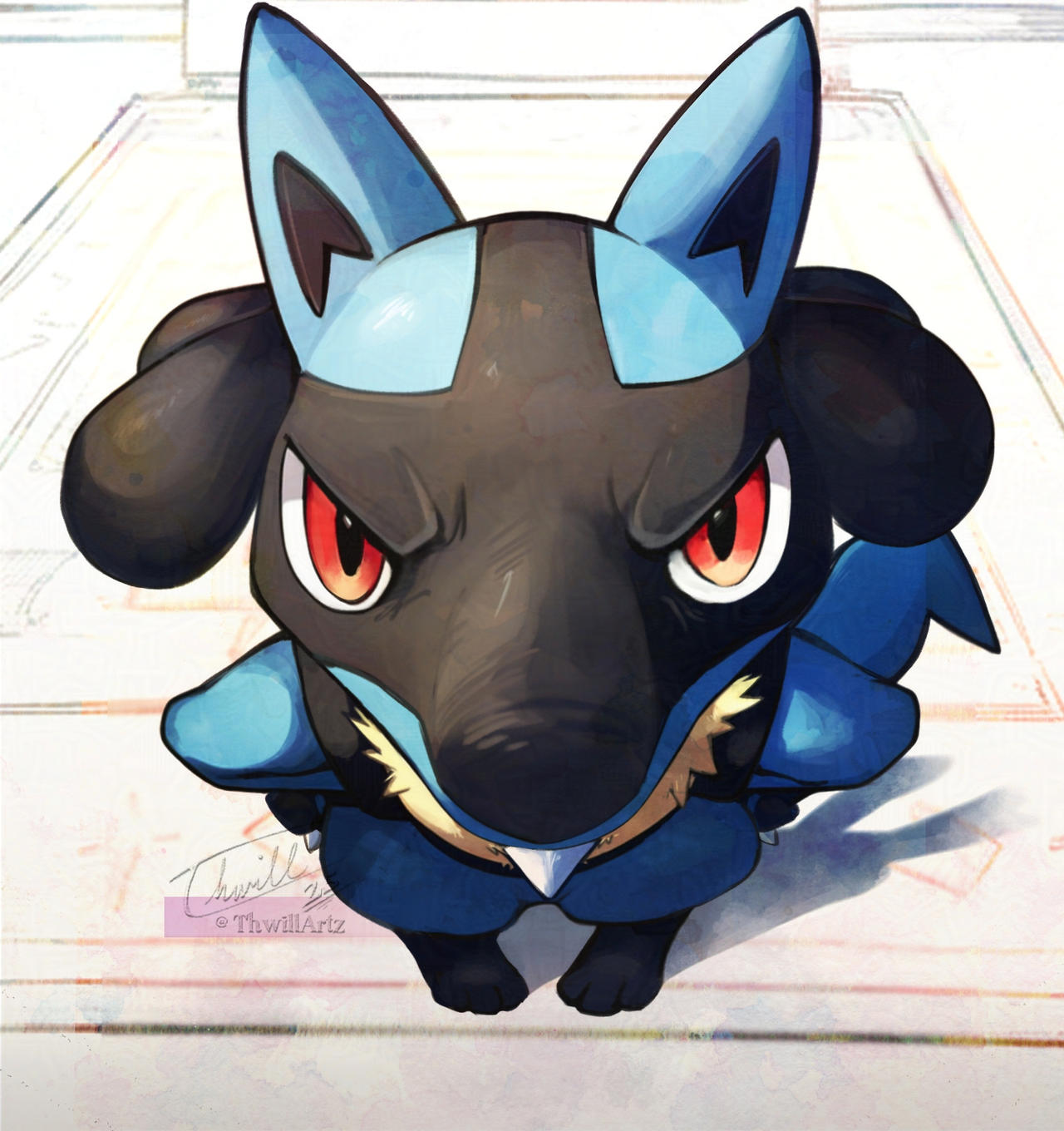 Front facing Lucario is real.