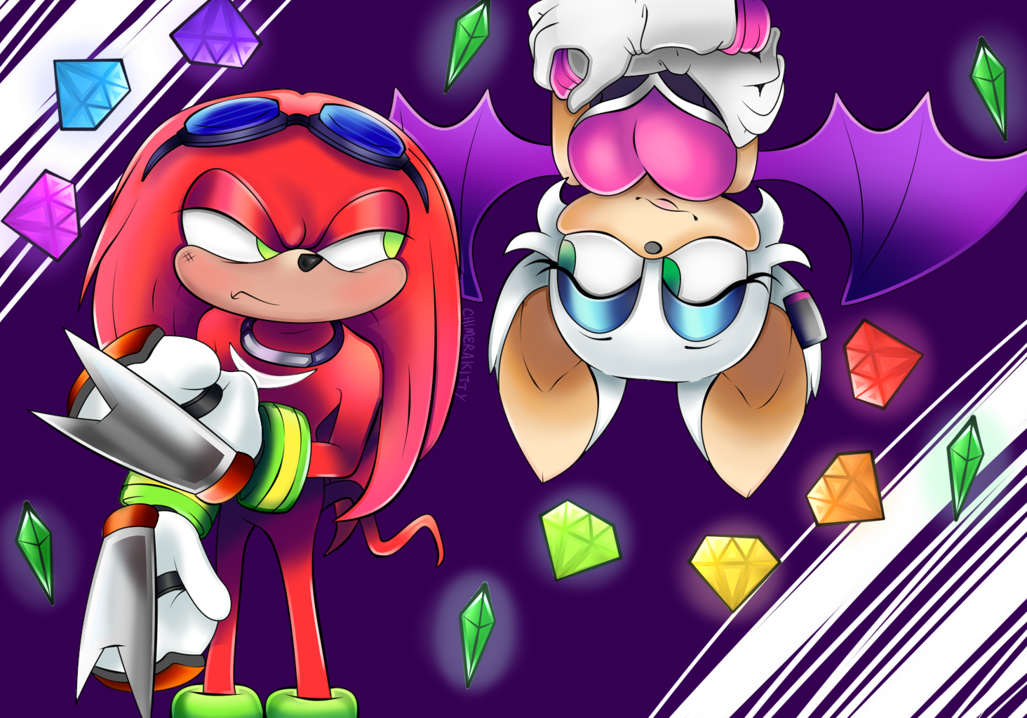 Knuckles And Rouge By Chimerakitty On DeviantArt knuckles-and-rouge-by-chimerakitty-on-deviantart