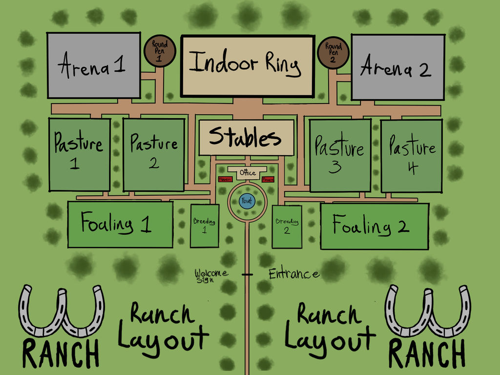 |Double U Ranch layout| by kaboomzunilama on DeviantArt