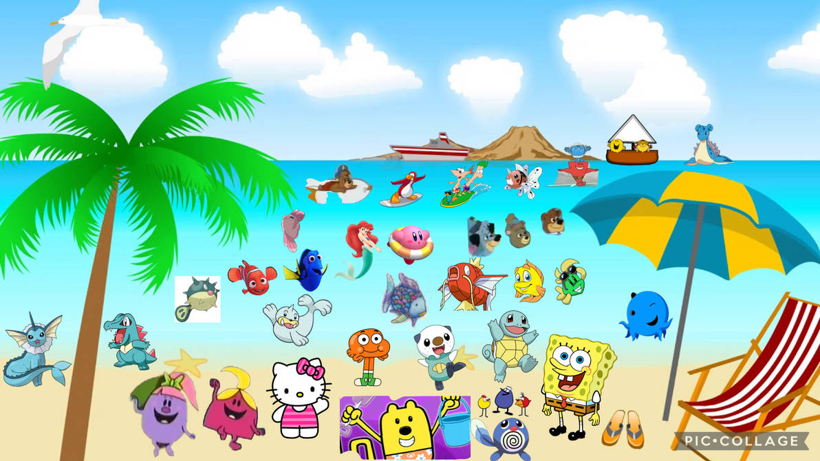 Cartoon And Anime Summer Beach Party by erick2k21 on DeviantArt