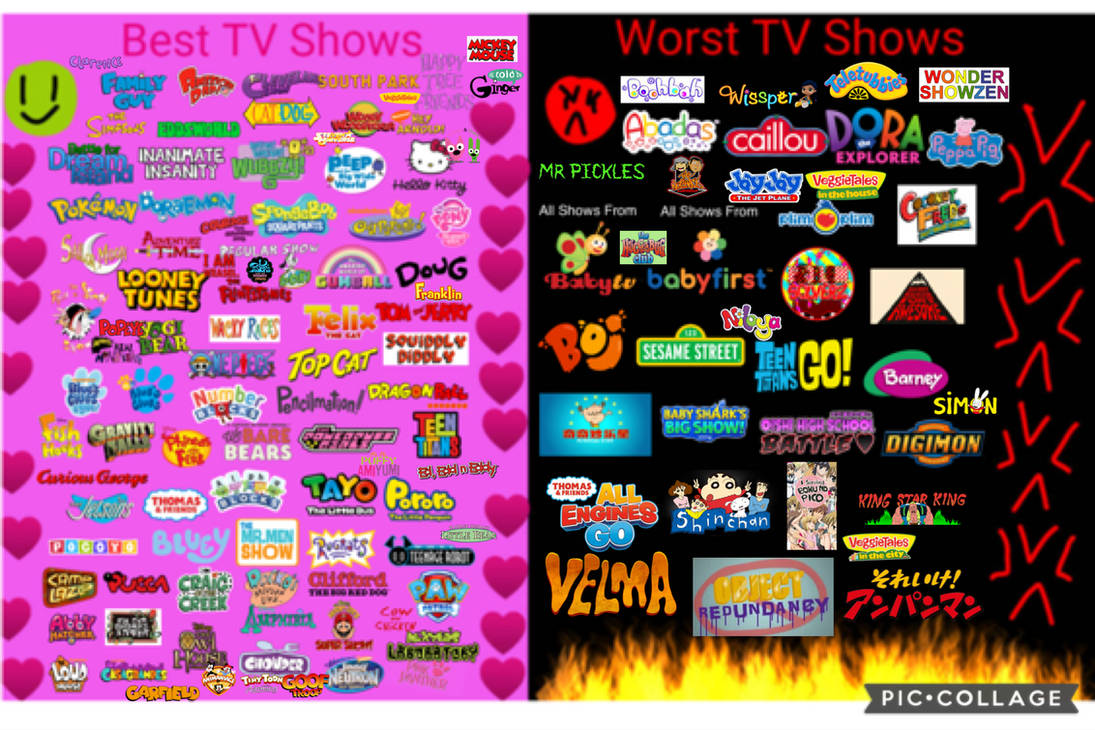 My Best and Worst Shows List by erick2k21 on DeviantArt