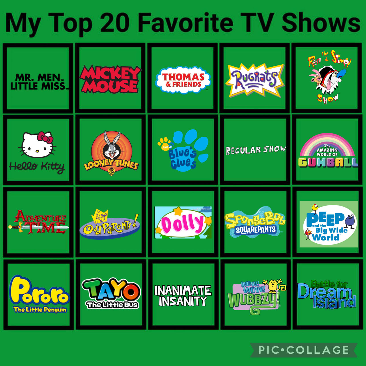 My Top 20 Favorite Shows by erick2k21 on DeviantArt