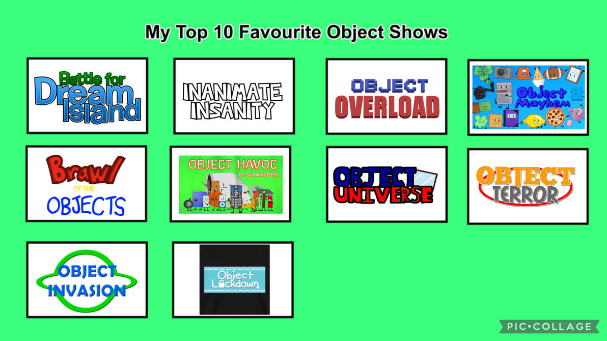 My Top 10 Favorite Object Shows by erick2k21 on DeviantArt