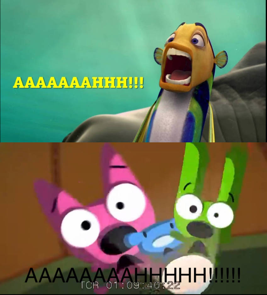 Oscar Scares Hoops, Yoyo, and Piddles by erick2k21 on DeviantArt