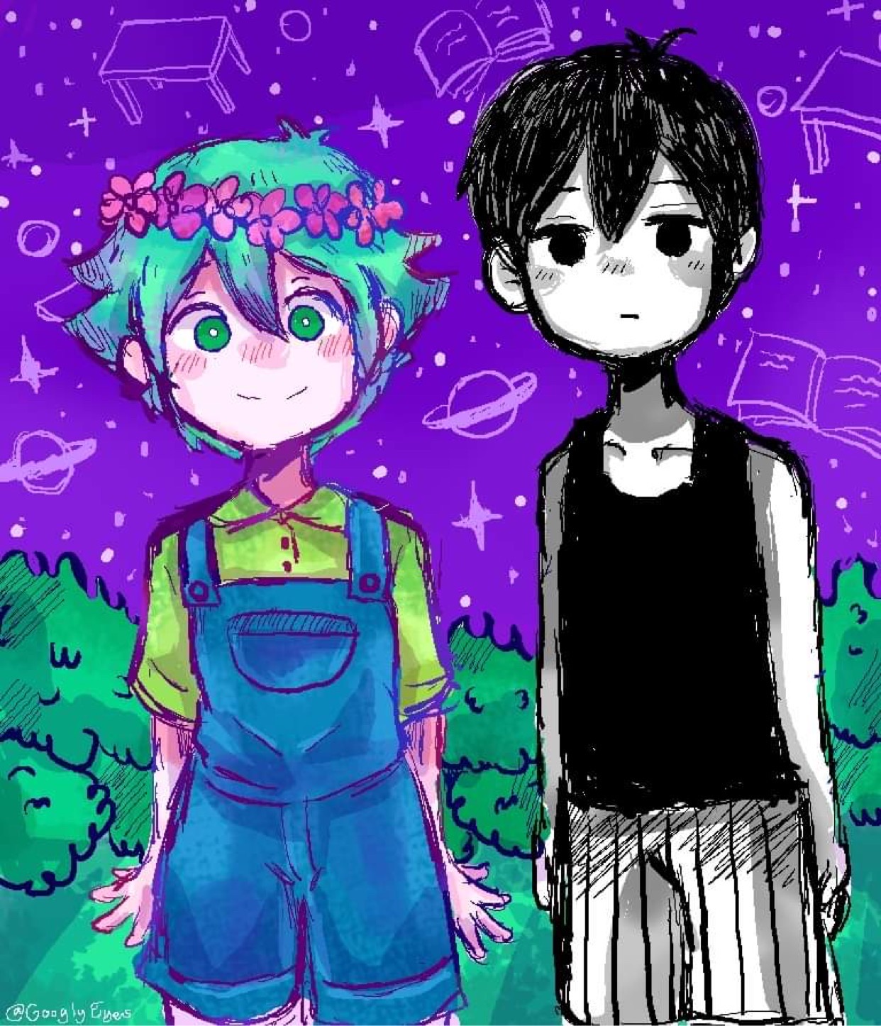 ArtStation - Omori and Basil from Omori