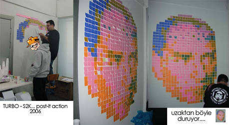 Post-it mosaic Ataturk