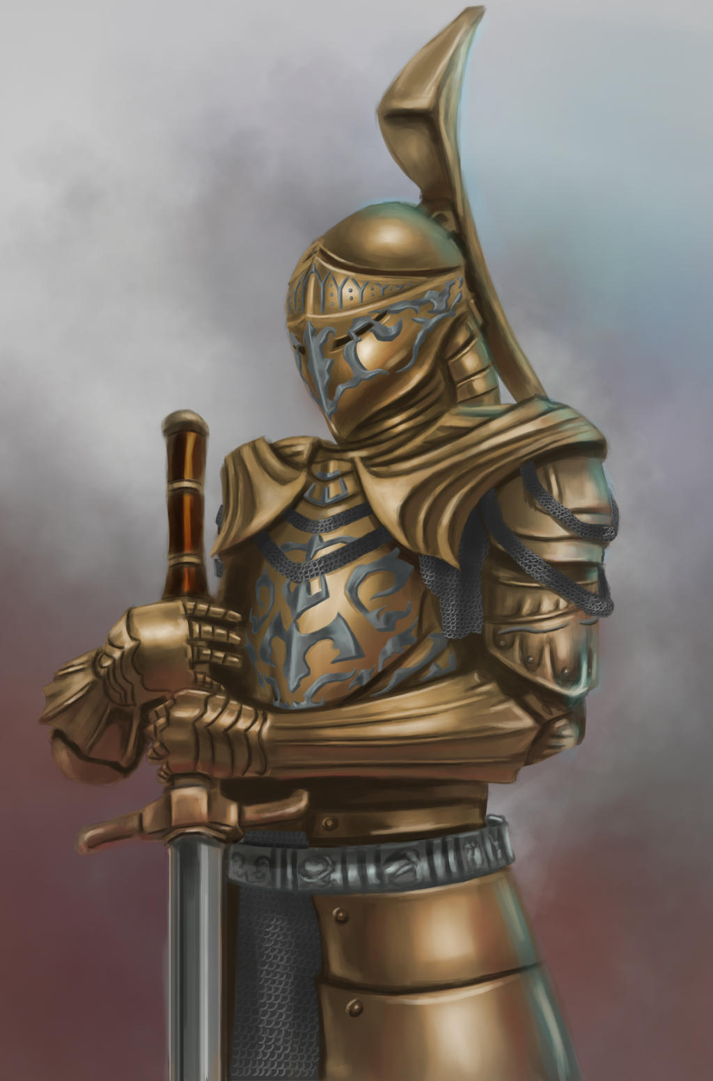 Darkmoon Knightess/ Ds Brass Armor by HKDrawing on DeviantArt
