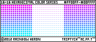 16x16_HSL_Series: Magenta-Cyan.FF.Triptych