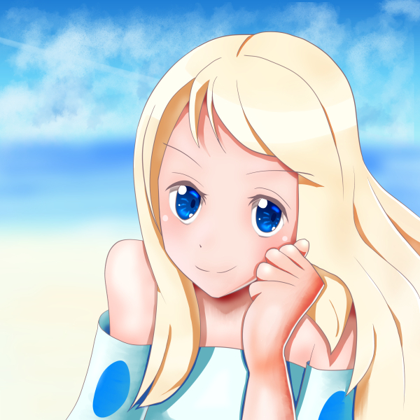 Practice: A girl and the sea. (12 August 2018) by khaospedia