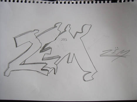 Graffiti style drawing