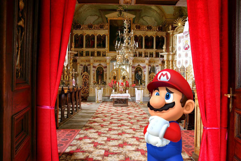 Mario admiring an Orthodox Church by SpongebobNintendo20 on DeviantArt