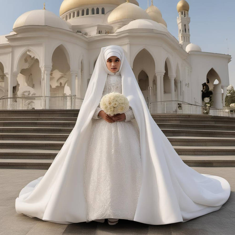 dres wedding hijab