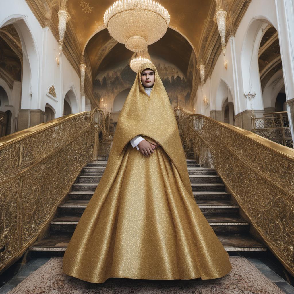 golden color hijab
